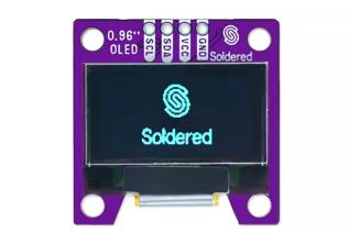 0.96" LCD OLED 128x64px blue - Qwiic @ electrokit