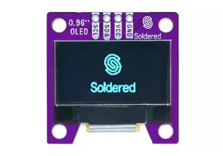 0.96" LCD OLED 128x64px bl&aring; - Qwiic @ electrokit