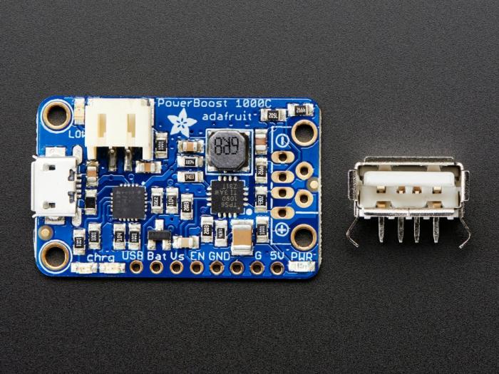 PowerBoost Li-Po-laddare 3.7V / 5V USB @ 1A @ electrokit (3 av 8)