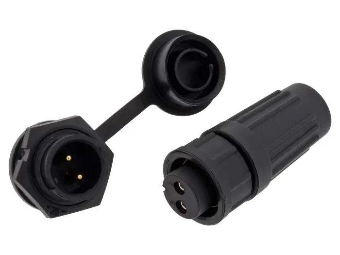 Connector 2-pin male/female waterproof @ electrokit (1 of 3)