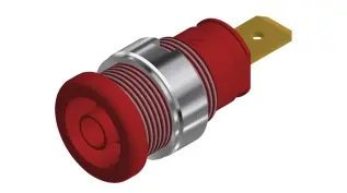 Safety socket &oslash;4mm - red @ electrokit