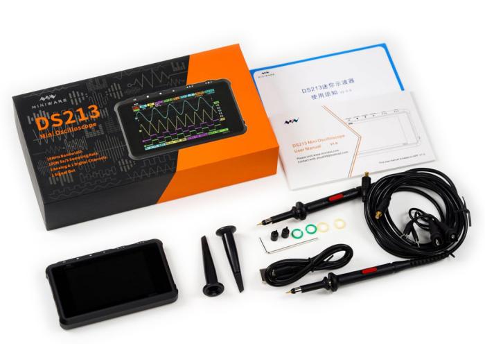 Oscilloscope 15MHz 4-ch handheld DS213 @ electrokit (3 of 3)