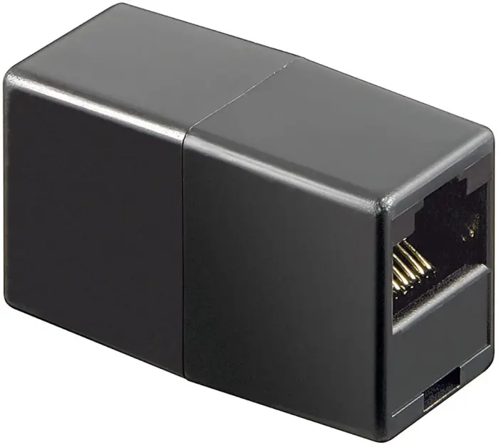 RJ45 modular adapter black straight @ electrokit (1 of 1)