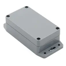 Apparatl&aring;da 115x65x40mm IP65 med fl&auml;ns gr&aring; ABS @ electrokit