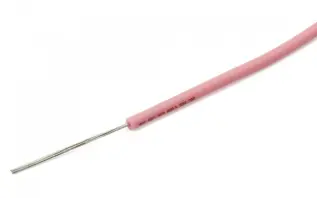 Kopplingstråd AWG28 silikon rosa /m @ electrokit