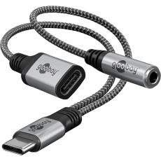 USB-C till USB-C och 3.5mm audioadapter @ electrokit