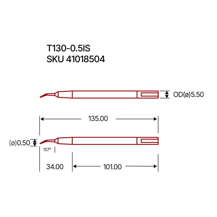 Solder tip T130-0.5IS @ electrokit (2 of 2)