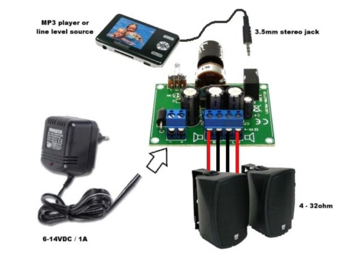 Stereo-förstärkare 5W - byggsats @ electrokit (4 av 5)