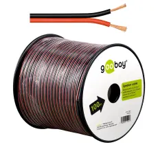 Kabel 2x0.75mm² CCA röd/svart 100m @ electrokit