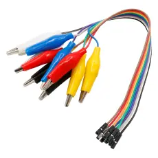 Test leads aligator clips to dupont female 10pcs @ electrokit