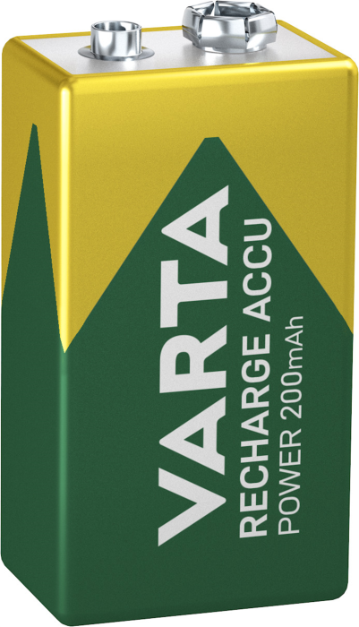 NiMH batteri laddbart 9V 200mAh Varta @ electrokit (2 av 2)