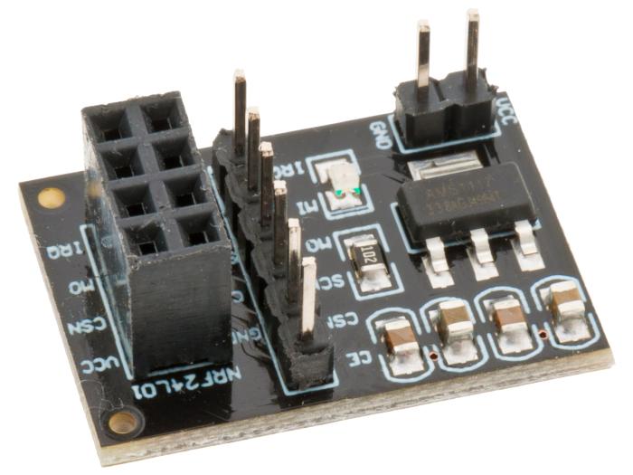 Adapter card for NRF24L01 with voltage regulator @ electrokit (3 of 3)