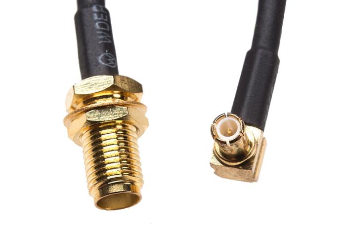 Adapterkabel MCX hane till SMA hona 150mm @ electrokit (1 av 1)