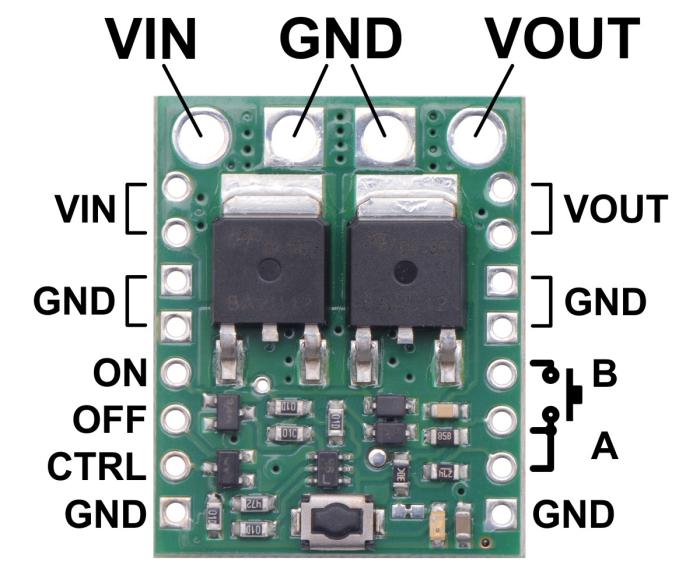 Elektronisk strömbrytare 4.5V - 40V 16A @ electrokit (6 av 6)