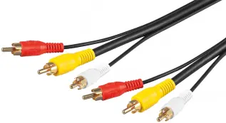 Audio och RG59 video-kabel 3xRCA 1.5m @ electrokit