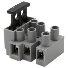 Kopplingsplint 2.5mm² 3-vägs med 5x20mm säkring @ electrokit