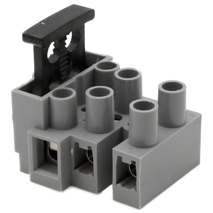 Terminal block 2.5mm² 3-way with 5x20mm fuse @ electrokit (1 of 1)