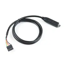 USB-C till FTDI-kabel USB/TTL - 5V VCC - 3.3V I/O @ electrokit
