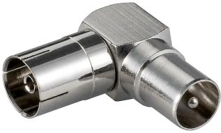 Vinkeladapter IEC hona till hane @ electrokit