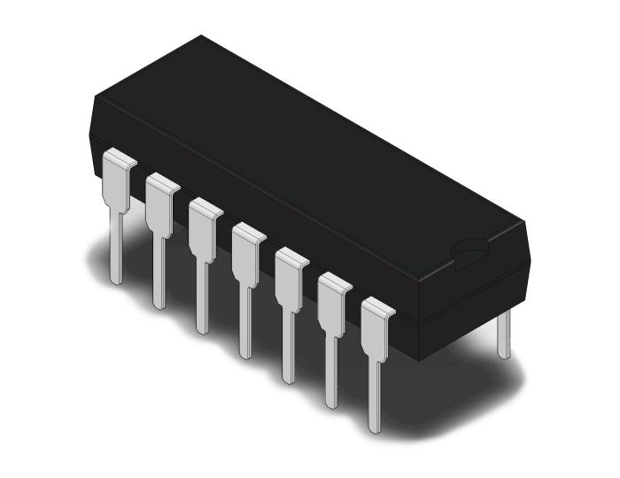74HC266N DIP-14 Quad 2-input XNOR gate, open collector outpu @ electrokit (1 of 1)