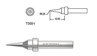 Soldering tip T300-I round 0.5mm @ electrokit