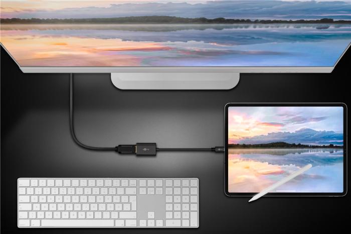USB-C till DisplayPort-adapter (4K@60Hz) svart @ electrokit (4 av 4)