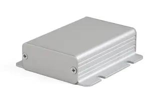 Aluminiuml&aring;da extruderad fl&auml;ns 80x54x23mm @ electrokit