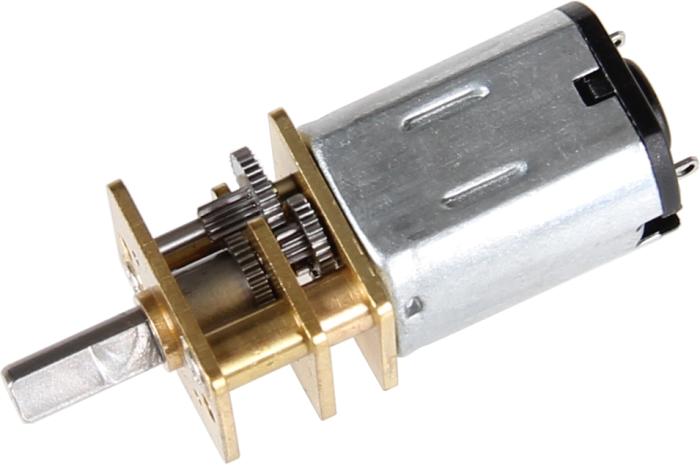 Motor med kuggväxel i metall med däck 6VDC 300rpm @ electrokit (3 av 3)