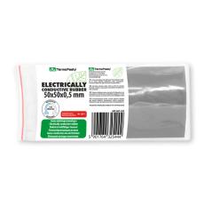 Konduktivt gummi 50x50x0.5mm @ electrokit