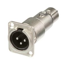 XLR Inline-adapter 3-pol hane till hona @ electrokit