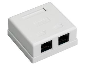 Vägguttag 2-port Cat6 UTP @ electrokit