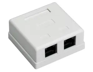 Vägguttag 2-port Cat6 UTP @ electrokit