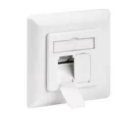 Vägguttag 2-port infällt Cat6 UTP/STP @ electrokit