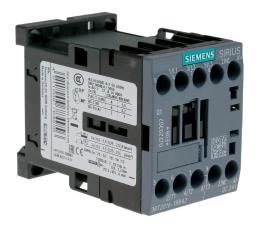 Kontaktor 24VDC 3-pol NO + hj&auml;lpkontakt NC 400VAC/9A @ electrokit