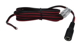 DC cable 2.1/5.5mm female to open end 2m black/red @ electrokit