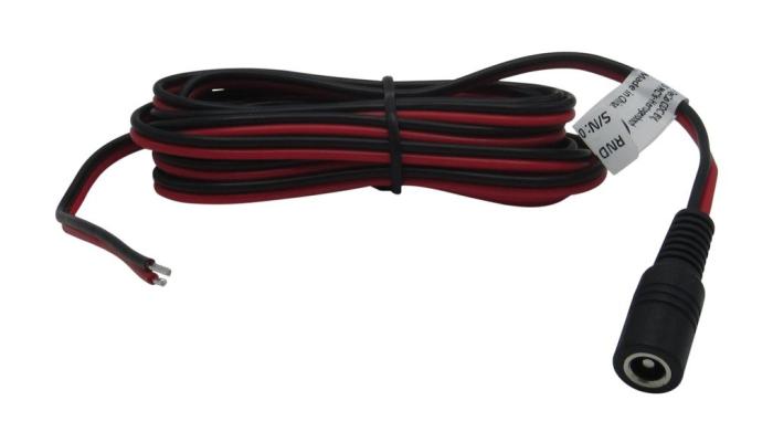 DC-kabel 2.1/5.5mm hona till open end 2m svart/röd @ electrokit (1 av 1)