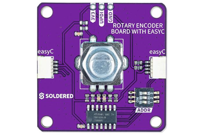 Rotationsenkoder-modul med tryckknapp - Qwiic @ electrokit (2 av 3)