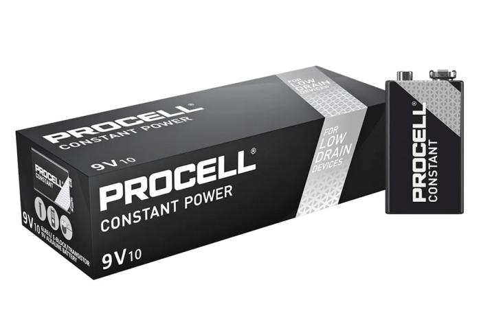 9V 6LR61 alkaliska batterier Duracell 10-pack @ electrokit (1 av 1)