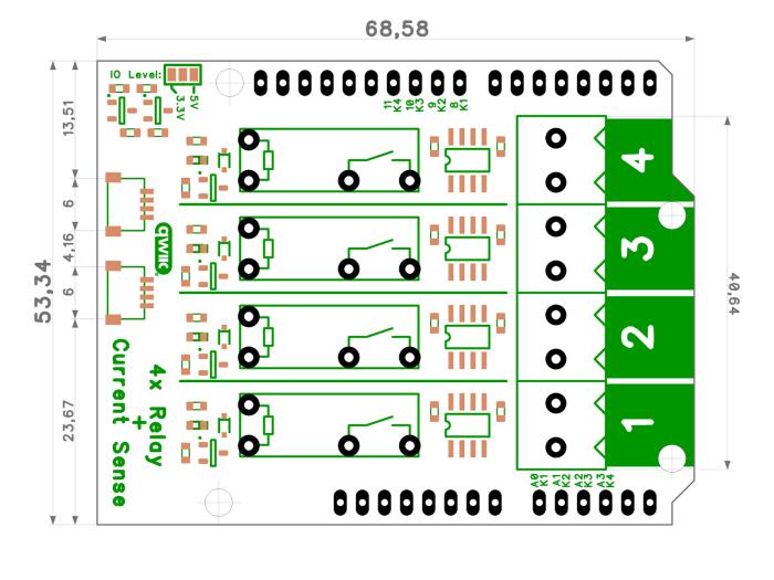 4x Reläshield med strömmätning för Arduino UNO @ electrokit (6 av 6)