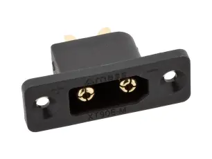 XT90 strömkontakt 2-pol 45(90)A hane chassi @ electrokit