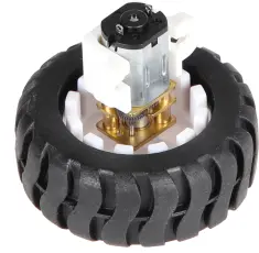 Motor med kuggv&auml;xel i metall med d&auml;ck 6VDC 300rpm @ electrokit