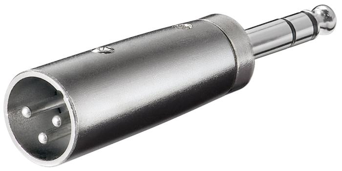 Adapter 3-pol XLR hane till 6.3mm hane stereo @ electrokit (1 av 1)