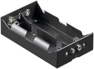 Batterihållare 4x D kontakt (6F22) @ electrokit