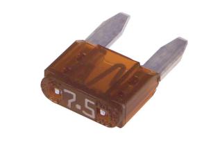 Blade fuse 7.5A 32VDC - MINI ATM brown @ electrokit