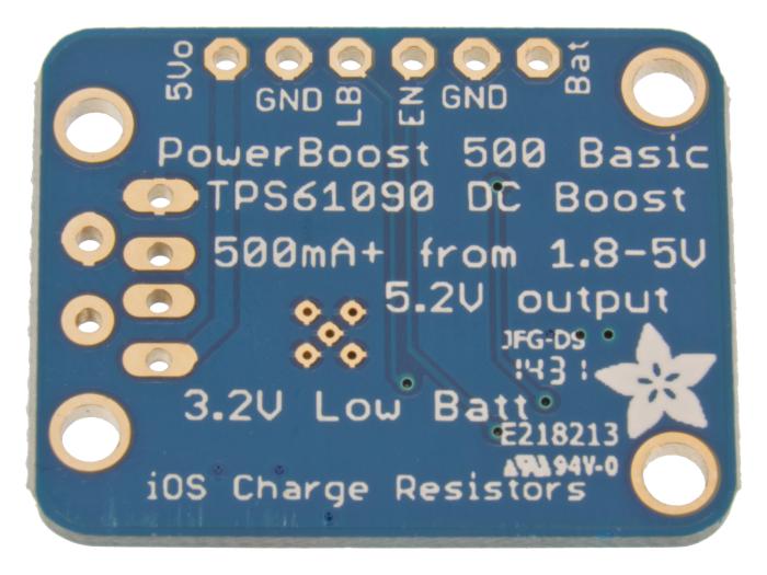 PowerBoost laddare 1.8V / 5V USB @ 500mA @ electrokit (3 av 3)