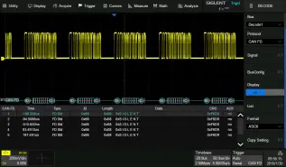 CAN FD trigger & decode SDS2000HD-CANFD @ electrokit