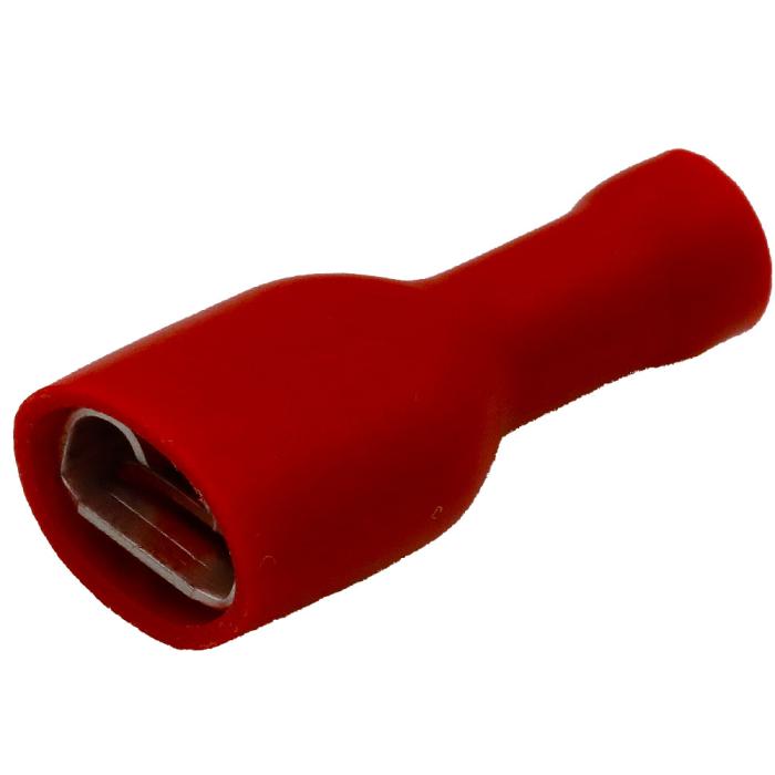 Blade receptacle 6.3 x 0.8mm red insulated @ electrokit (1 of 1)