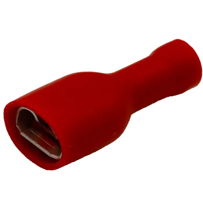 Blade receptacle 6.3 x 0.8mm red insulated @ electrokit (1 of 1)