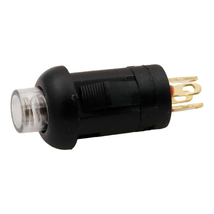 Trycknapp 1-pol off-(on) led grön @ electrokit (1 av 1)