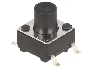Taktil omkopplare SMD 6x6x7mm svart @ electrokit